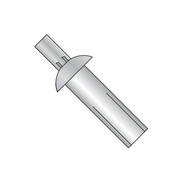 Newport Fasteners Drive Pin Rivet, Universal Head Head, 5/32 in Dia., 7/16 in L, Aluminum Body, 1000 PK 240642 - main